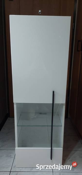 Szafki wiszące biały połysk szkło 2 sztuki Chrzanów