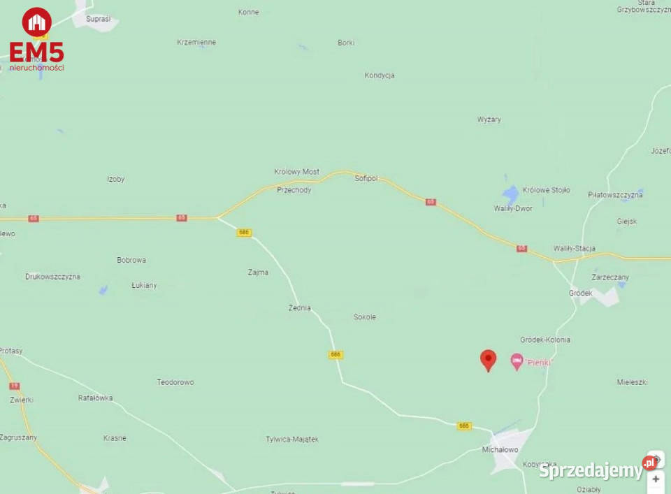 Działka Harsz 2366m2 Pieńki