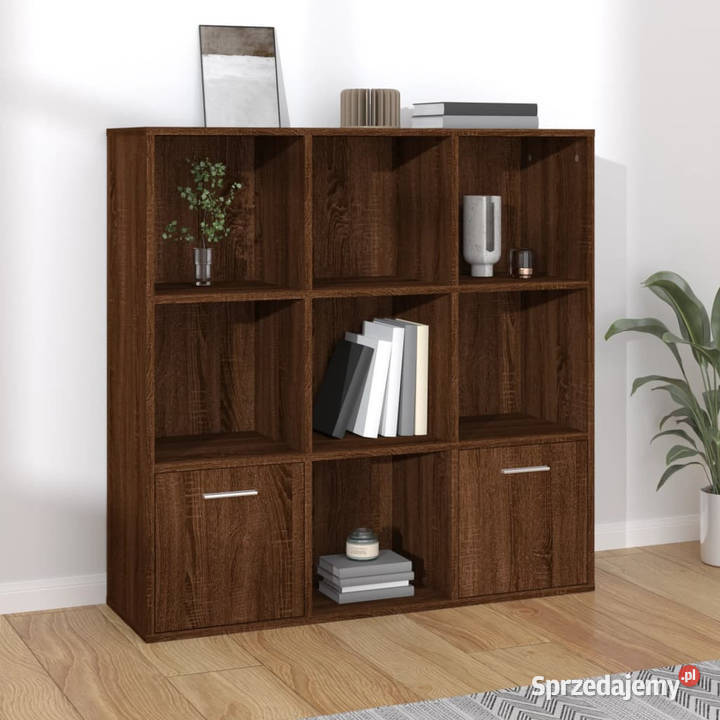 Regał na książki brązowy dąb 98x30x98 WM815449 Warszawa