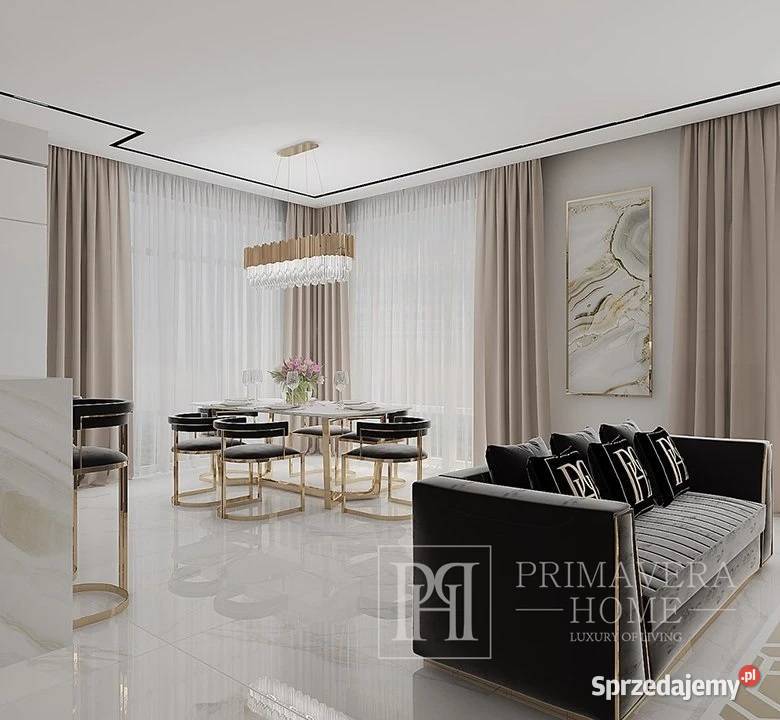 Czarna sofa glamour trzyosobowa złota Warszawa sprzedam