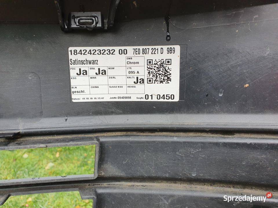 VW ZDERZAK PRZÓD T6 7E0807221D wielkopolskie Słowikowo