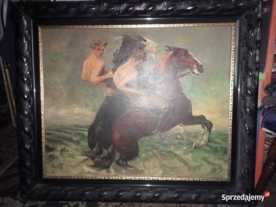 Carl Wilhelm Bergmuller Obraz olejny na płótnie Malarstwo mazowieckie Grójec