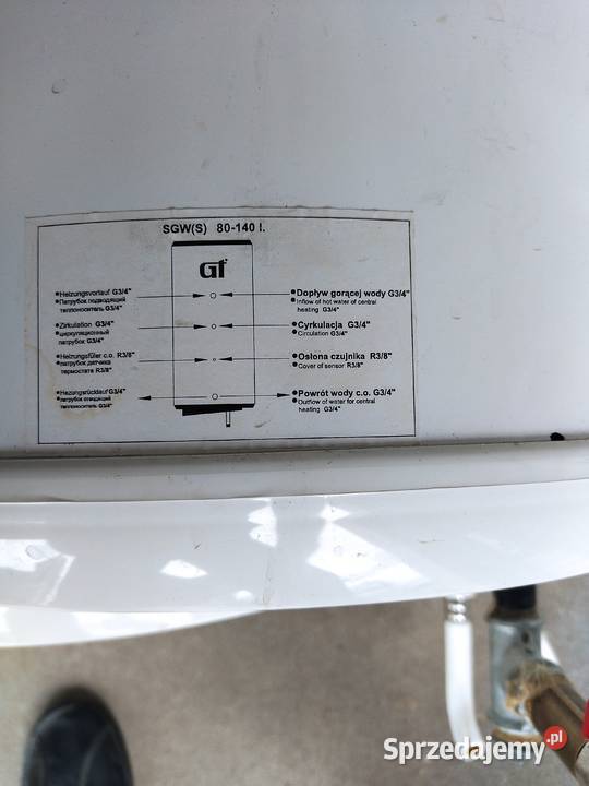 Bojler GALMET 140l wiszący grzałka 2 kw Golina