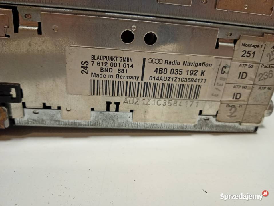 Radio nawigacja GPS Audi A6 C5 4B0035192K