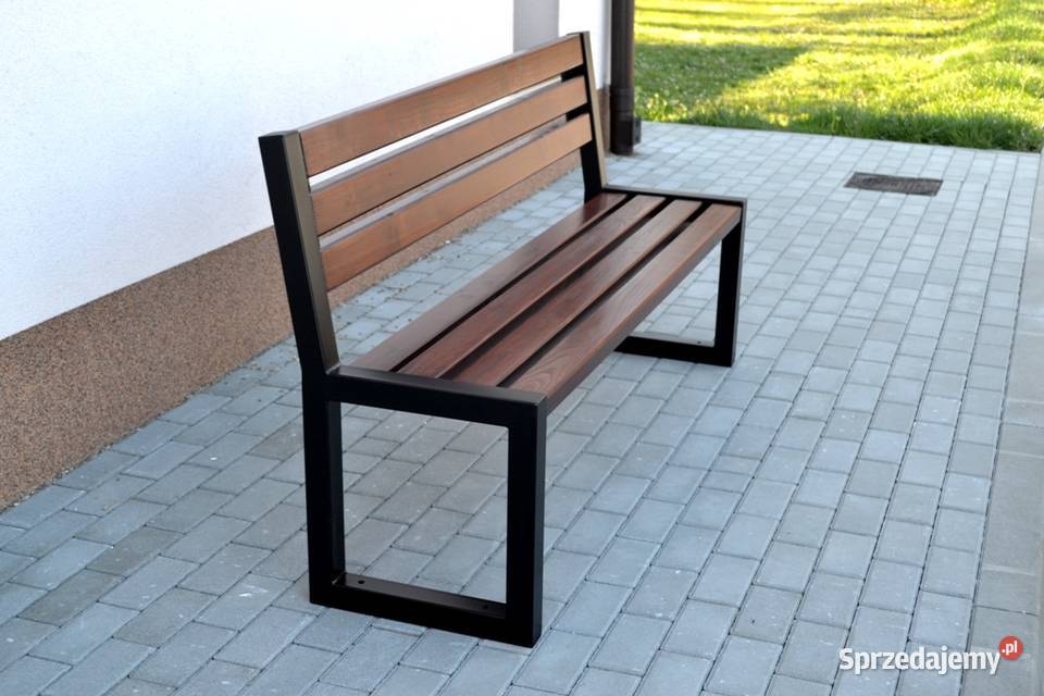 Ławka z oparciem Parkowa Ogrodowa Miejska Nasielsk