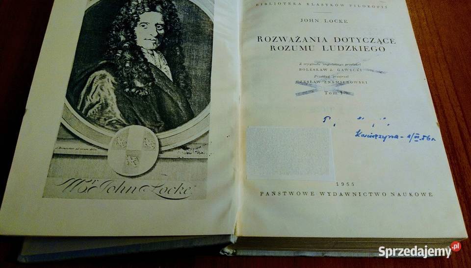 Rozważania dotyczące rozumu ludzkiego T 1 John twarda z obwolutą Gdańsk