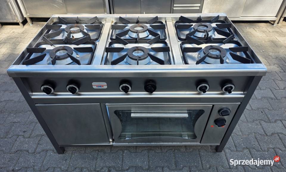Kuchnia Gazowa 6 Pal Piekarnik Elekt EGAZ M1681 Nowe Skalmierzyce