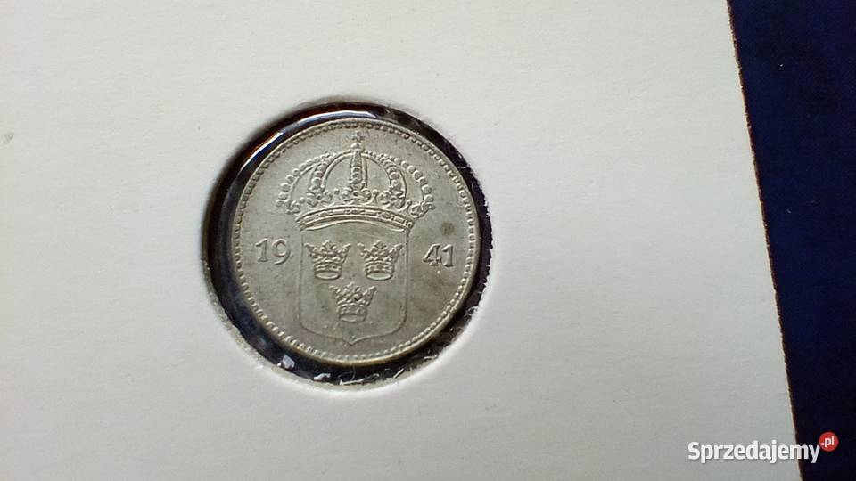 Stare monety 10 ore 1941 Szwecja srebro podkarpackie Lesko