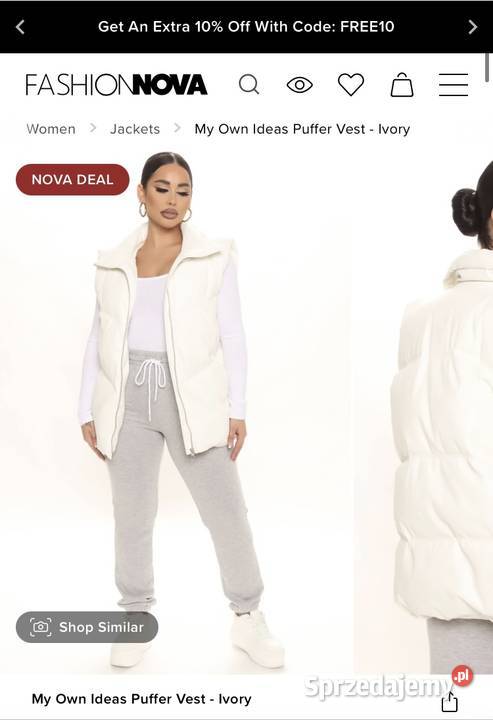 Kamizelka damska FashionNowa biały Kraków