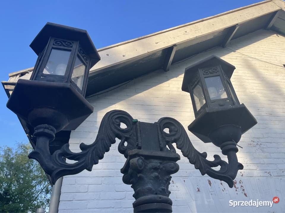 Antyk stara pałacowa lampa wys 3 metry waga 200 dolnośląskie sprzedam
