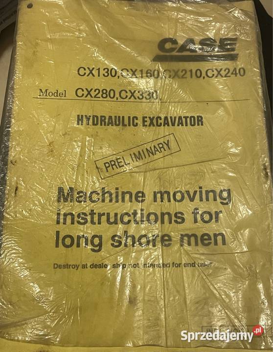 Instrukcja przenoszenia koparka hydrauliczna małopolskie Biczyce Górne