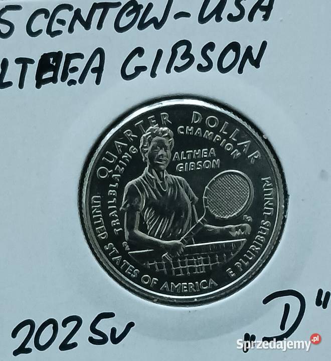 25 Centów USA Althea Gibson 2025 r men D wielkopolskie Konin