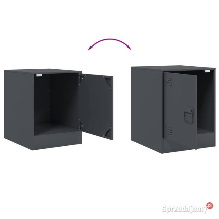Szafka nocna antracytowa 345x39x44 stal WM841611 mazowieckie Warszawa
