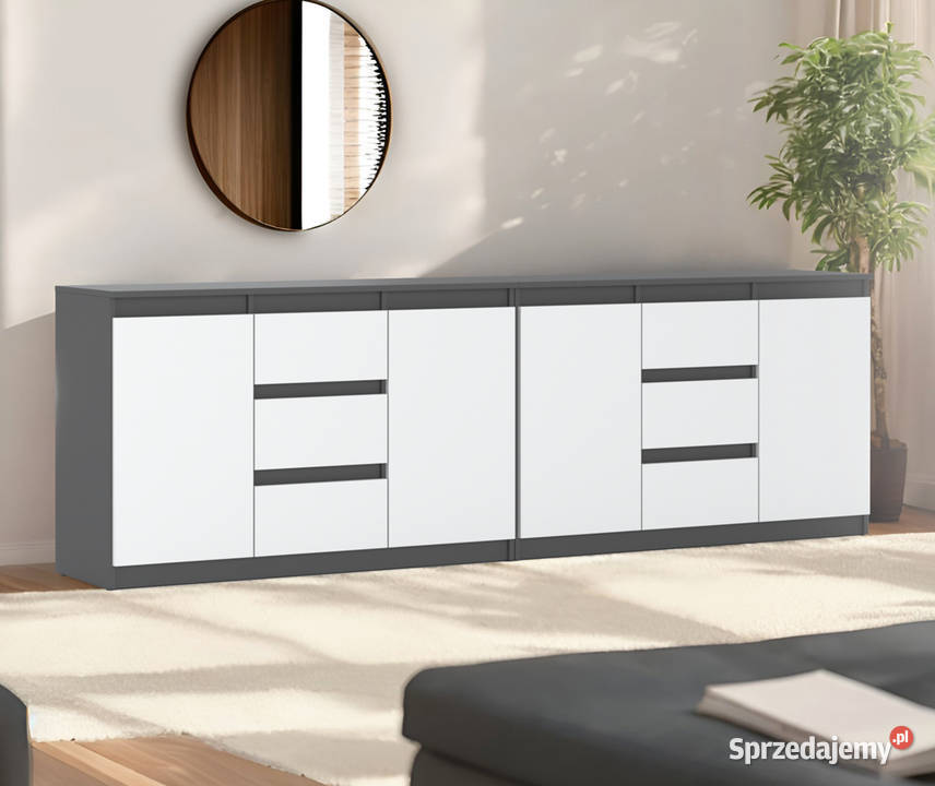 Komoda 240 Do Pokoju Szafka 6 Szuflad 240 Loft Elbląg