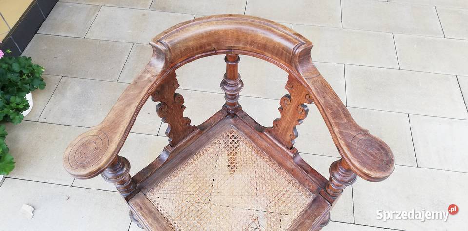 Krzesło z rafią eklektyczne stylowe fotel do Sulbiny