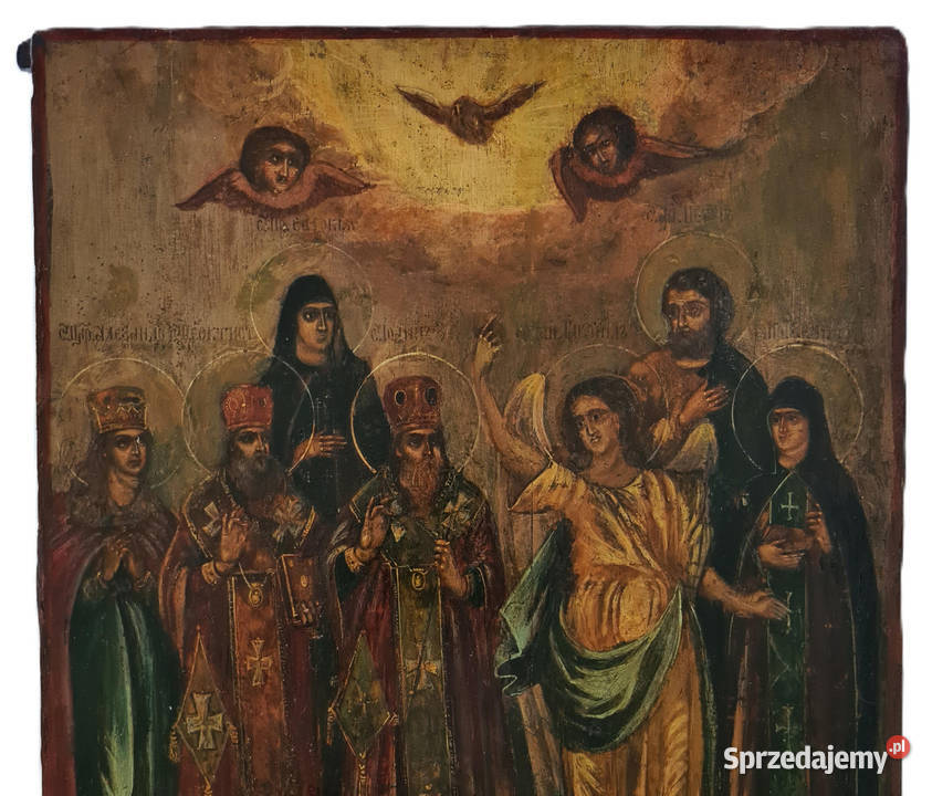 Ikona Archanioł Gabriel Święci XIX wiek 0252 Warszawa