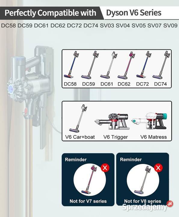 Vemico Bateria do Dyson V6 3500mAh Zawiercie sprzedam