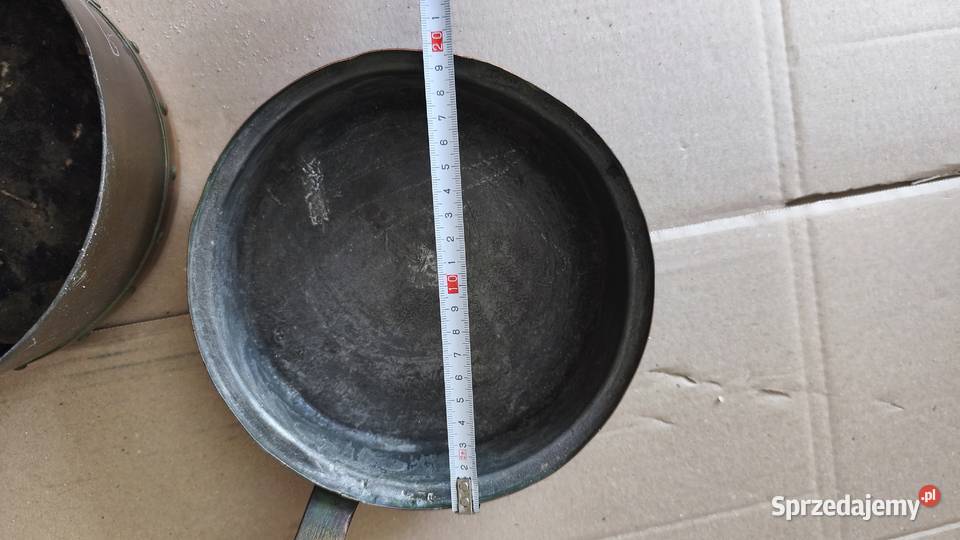 Stary zabytkowy rondel miedziany Toruń