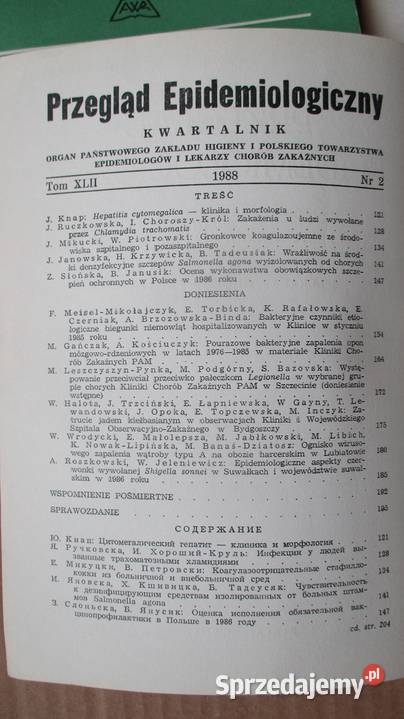 Przegląd Epidemiologiczny epidemiologia chorony sprzedam