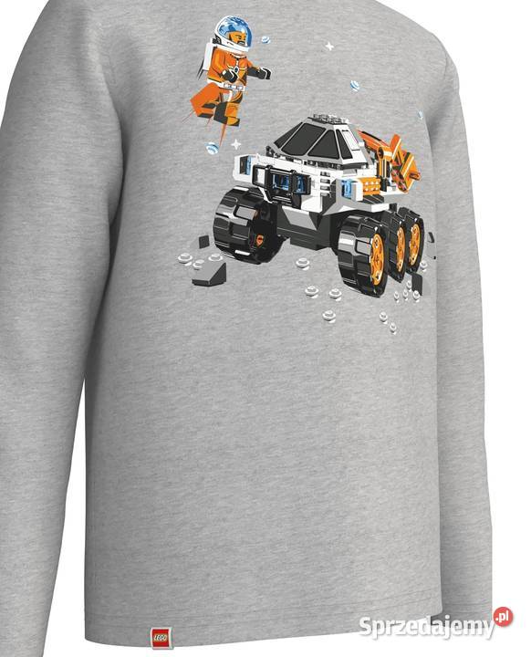 140 LEGO City Tshirt długi rękaw szary Łazik śląskie Szczerbice
