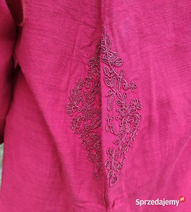 Czerwony komplet Salwar Kurti 2XL 3XL Haft Szczecin
