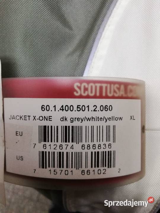 Kurtka Scott XONE greywhiteyellow XL Rozmiar XL