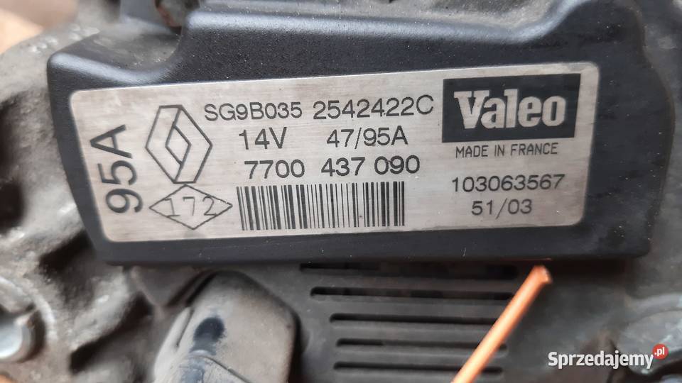 aternator oryginał valeo 12 16V 2542422C Dębno sprzedam