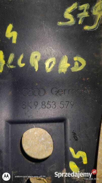 Zakończenie nakładki progowej Audi A4 B8 Rok produkcji 2010 Części samochodowe Lubin