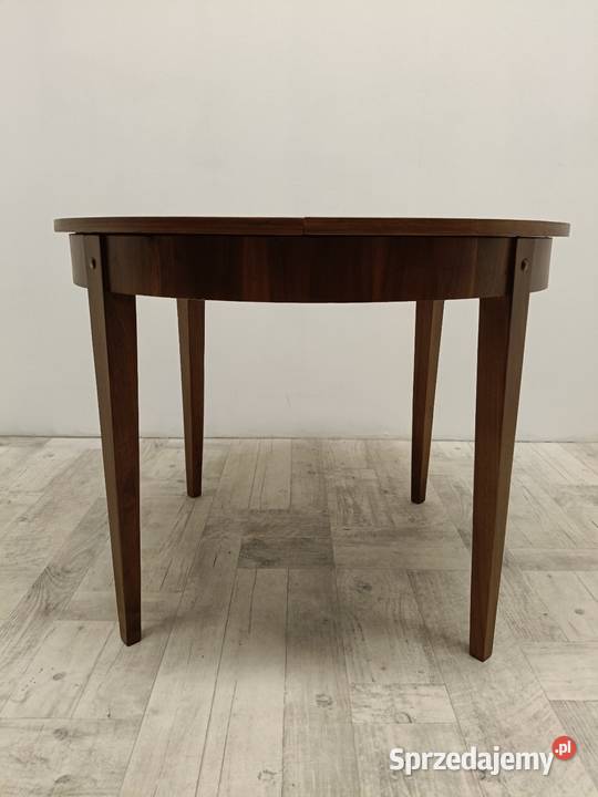 stół okrągły patyczak PRL rozkładany stary Radomsko