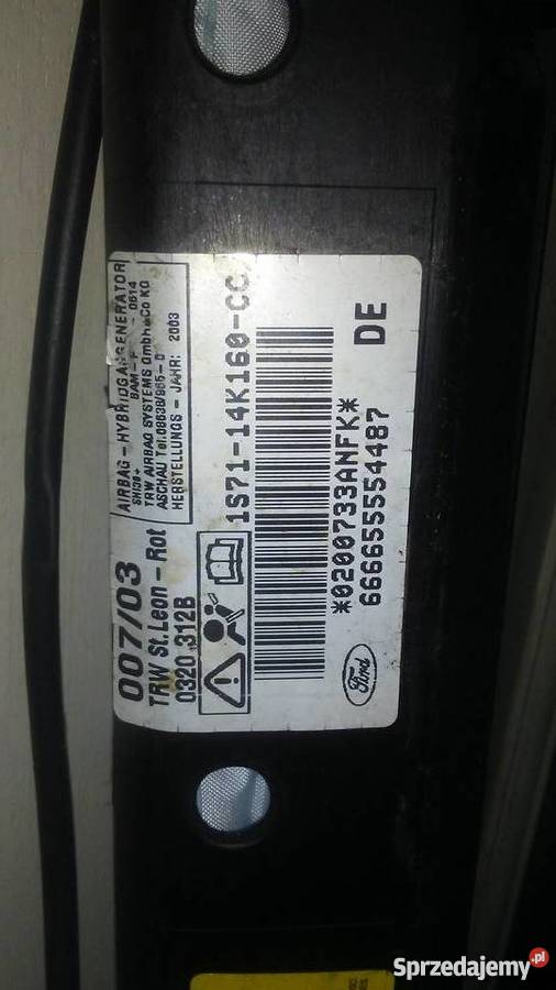 airbag kurtyna Ford Mondeo MK 3 Kombi Piotrków Trybunalski sprzedam