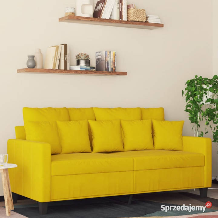 Sofa 2osobowa żółta 140 tapicerowana aksamitem mazowieckie Warszawa