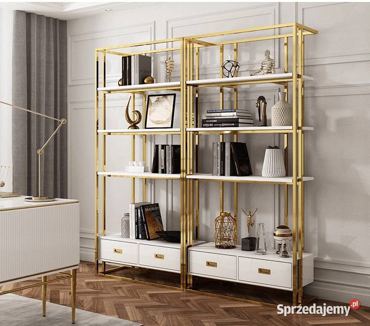 Nowoczesny regał złoty ze stali nierdzewnej Nowy Sącz
