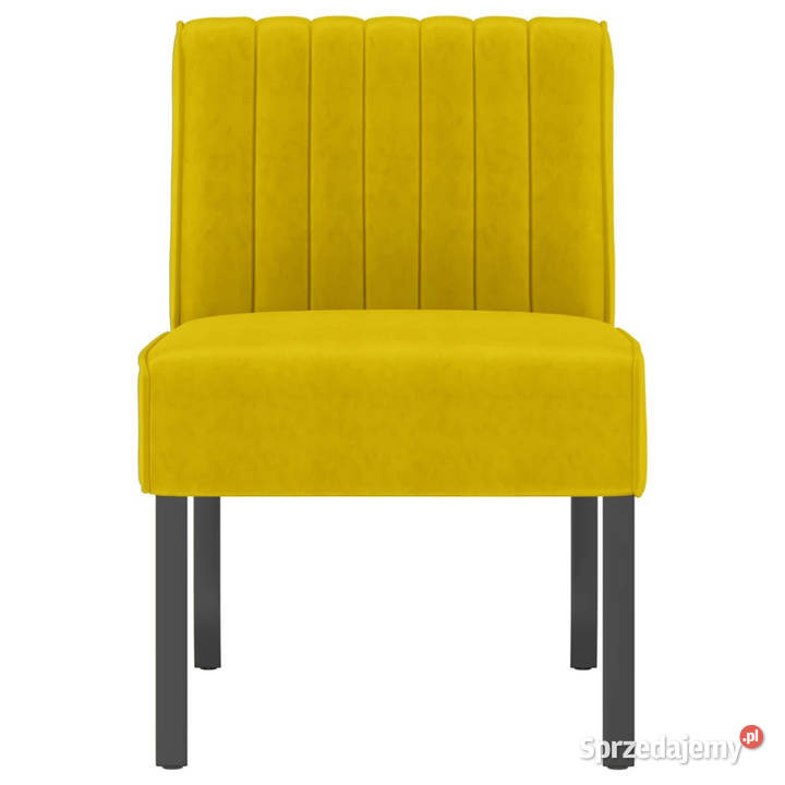 Fotel żółty obity aksamitem WM352455 mazowieckie Warszawa