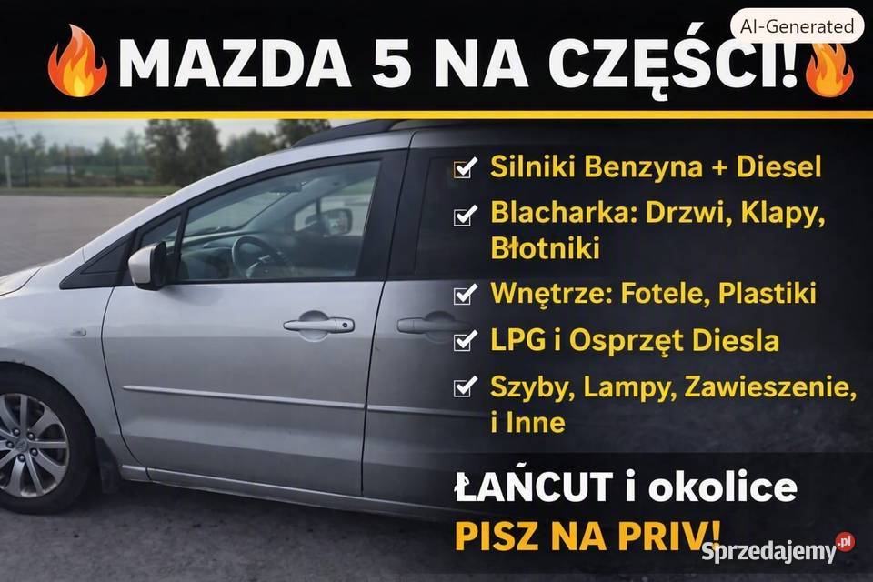 Mazda 5 na części Rok produkcji 2005 podkarpackie