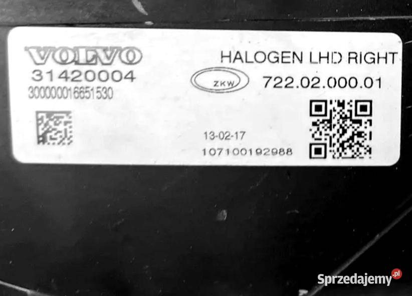 VOLVO V40 V40CC prawy reflektor lampa przod H7 Bielany Wrocławskie