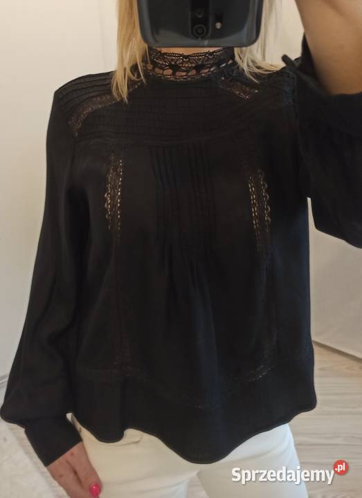 Elegancka Bluzka MANGO Suite haft koronka boho XS Warszawa Nowa biała bluzka mango rozm. s koronka boho Galeria zdjęć