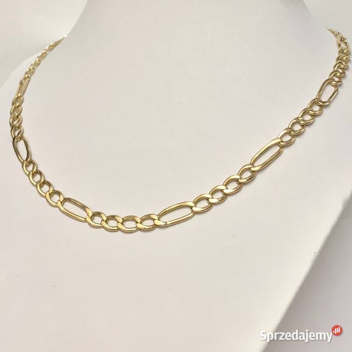 Złoty ŁAŃCUSZEK męski 14K piękny FIGARO 60 CUD Warszawa