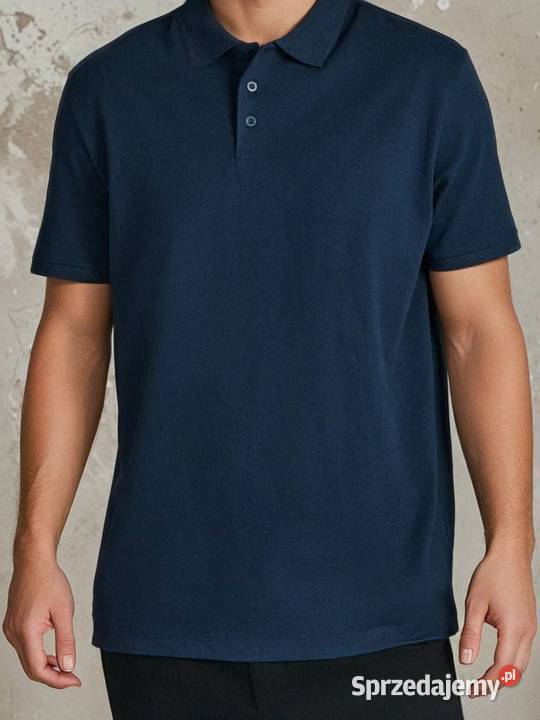 granatowa męska koszulka polo Sinsay Olkusz