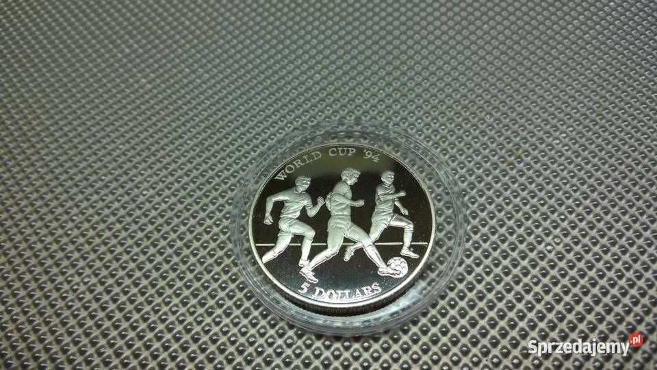 moneta Wyspy Cooka 5 dolarów 1991 Mundial 1994 Numizmatyka
