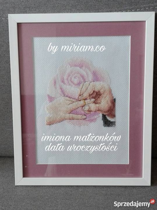 ślub pamiątka prezent haft Czerwionka-Leszczyny
