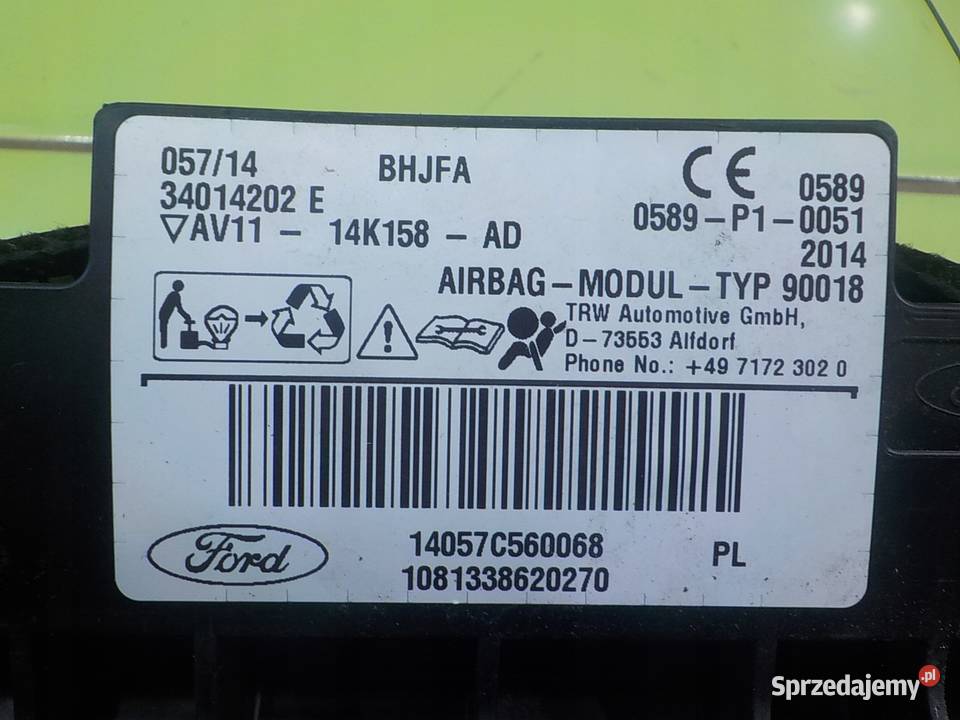 FORD B 10 B 14r 5D kurtyna powietrzna lewa