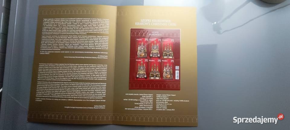 Folder Szopki Krakowskie plus arkusz kujawsko-pomorskie Koronowo sprzedam