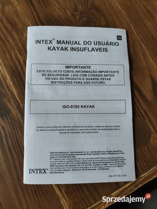 Dmuchany nieużywany KAJAK INTEX EXPLORER K2 Warszawa