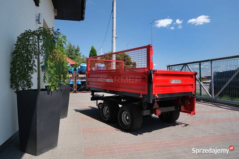 Przyczepa rolnicza dwuosiowa 25T z kiprem i Tajęcina