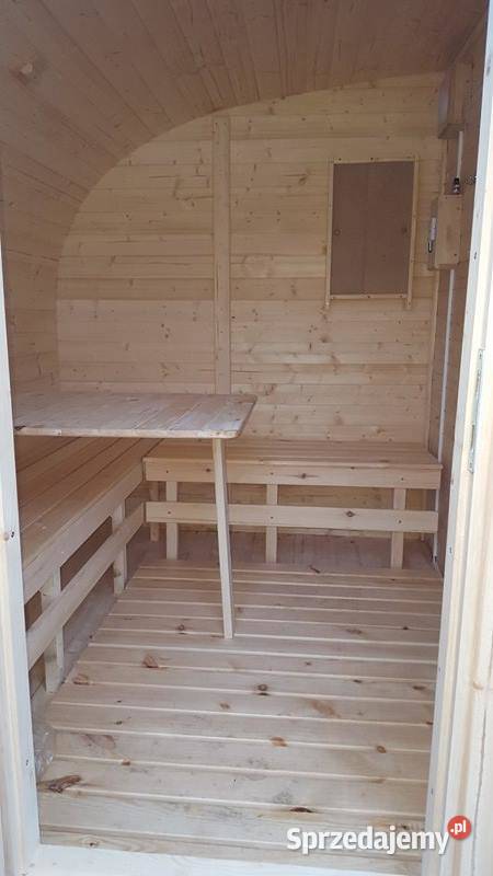 Sauna Owalna Ogrodowa Wyposażona Sauna Beczka Olecko