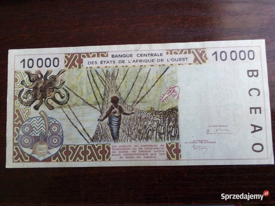 Banknot 10000 franków Afryka Zachodnia Płońsk