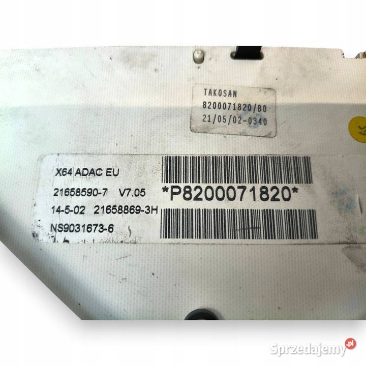 LICZNIK ZEGARY P8200071820 Renault Megane I osobowe