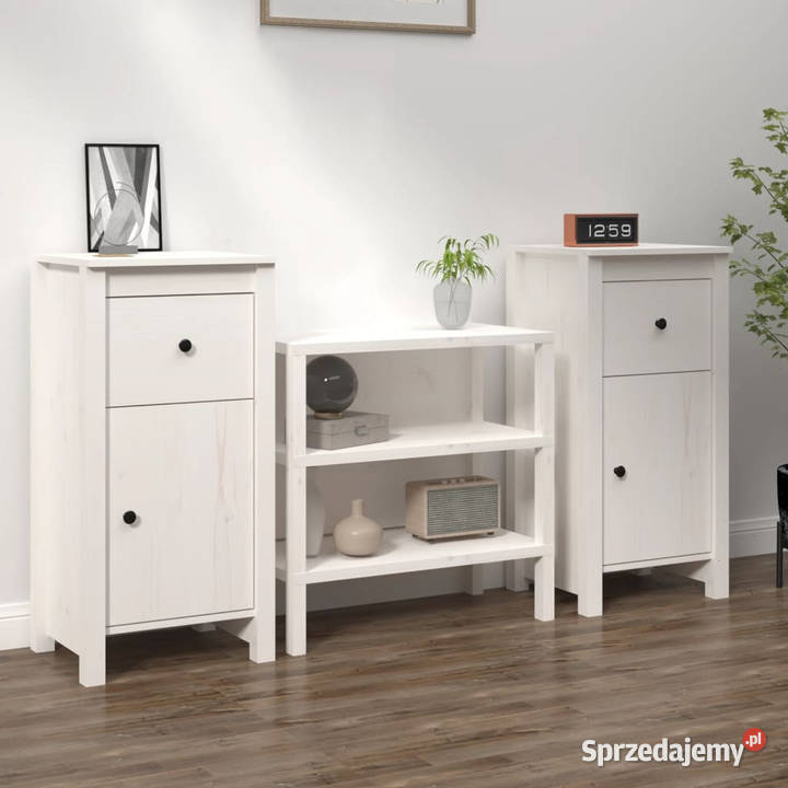 Szafki 2 białe 40x35x80 lite drewno sosnowe mazowieckie