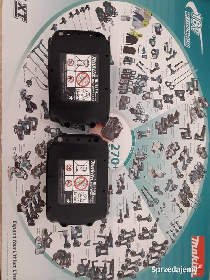 Bateria makita lxt 15 ah nowa dwie sztuki Bychawa
