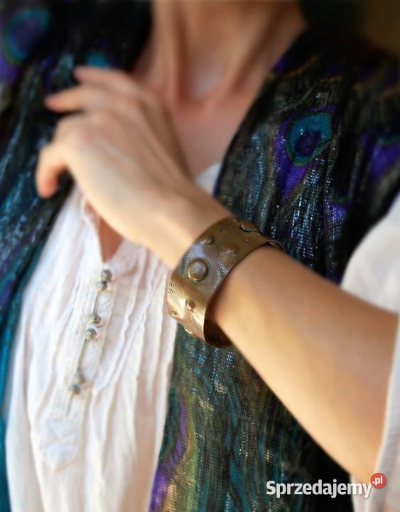 Bransoletka miedziana kuta vintage lata 70 Lublin